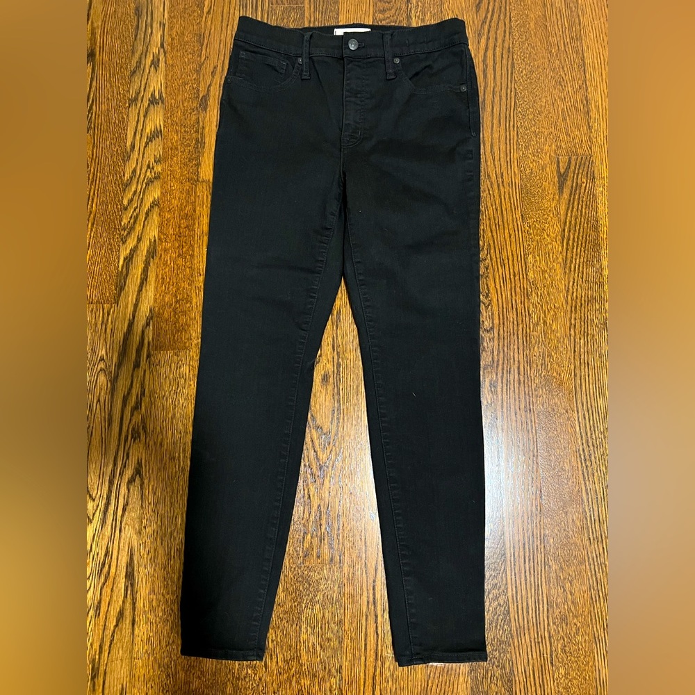Madewell 9” High-Rise Black Skinny Jeans
